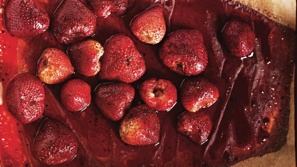 Rebecca Katz's Roasted Strawberries With Pomegranate Molasses