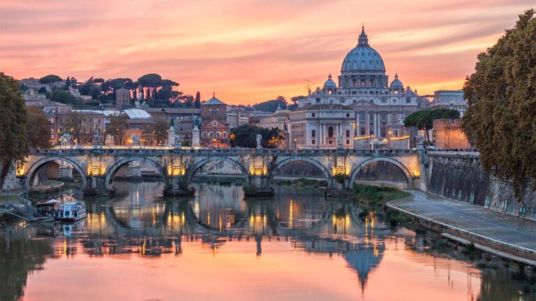 St. Peter's Basilica at sunset