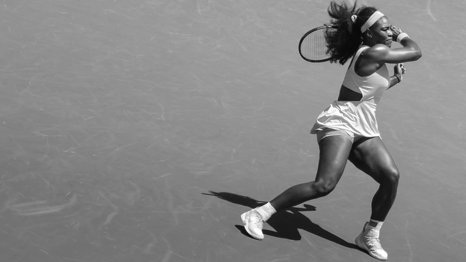 Serena Williams playing tennis as an inspirational figure for Black History Month