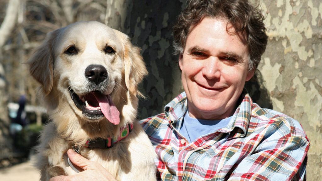 Edward Grinnan with his beloved canine companion, Millie