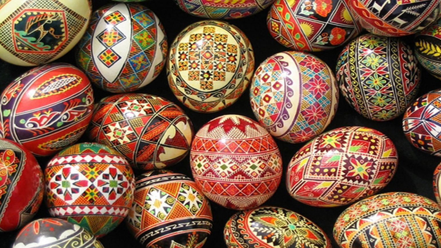 A collection of beautifully designed Easter eggs from Ukraine