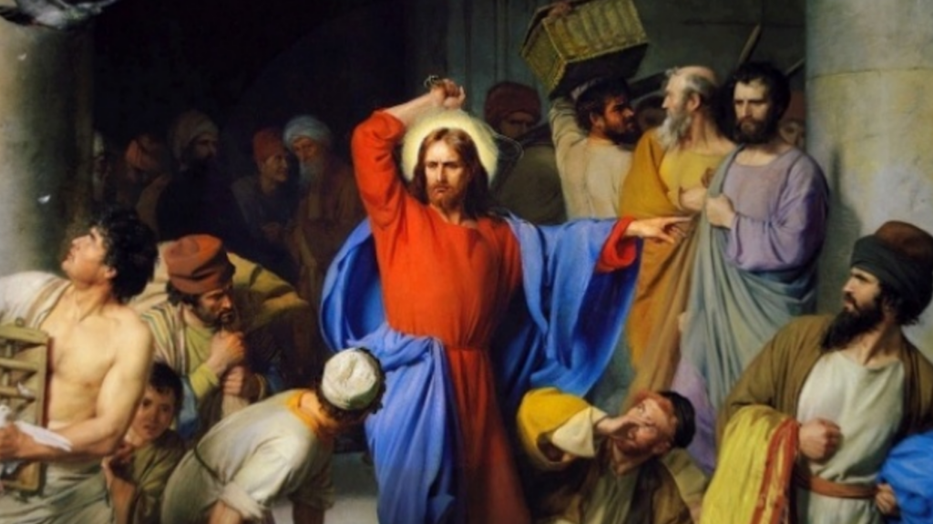 Painting of Jesus for a Holy Monday devotion by Carl Heinrich Bloch, 1875
