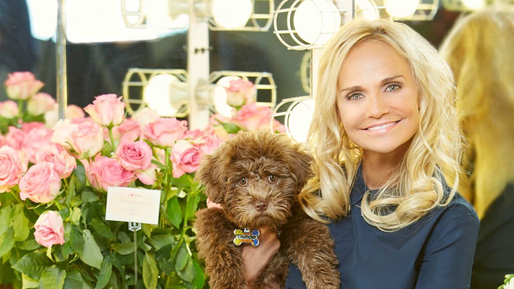 Kristin Chenoweth with her new pup, Thunder