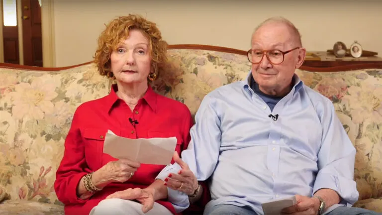 Marion Bond West with her husband, Gene