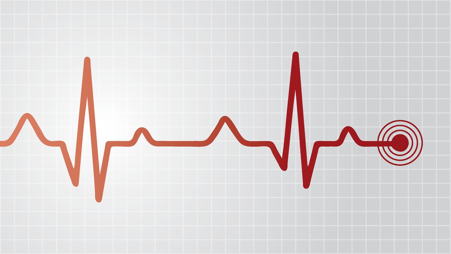 A red medical life line on a graph.