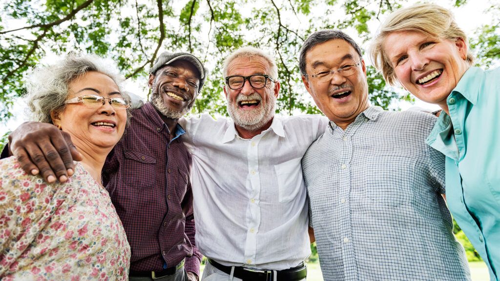 A group of happy, active seniors