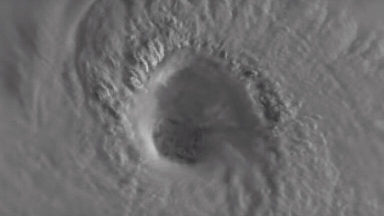 A satellite image of Hurrican Irma