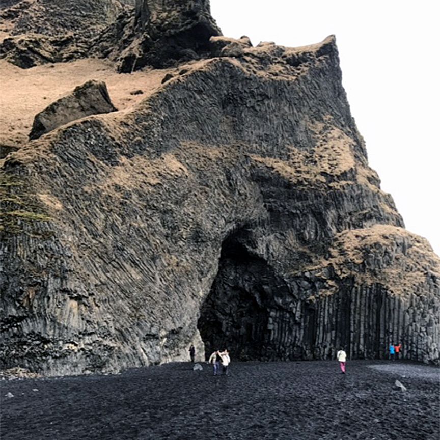Hálsanefshellir Cave, on the South Coast of Iceland