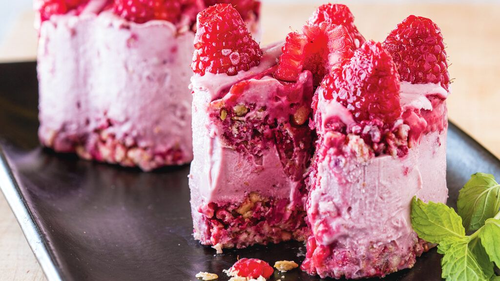 Chef Babette Davis's vegan Raspberry Cakes