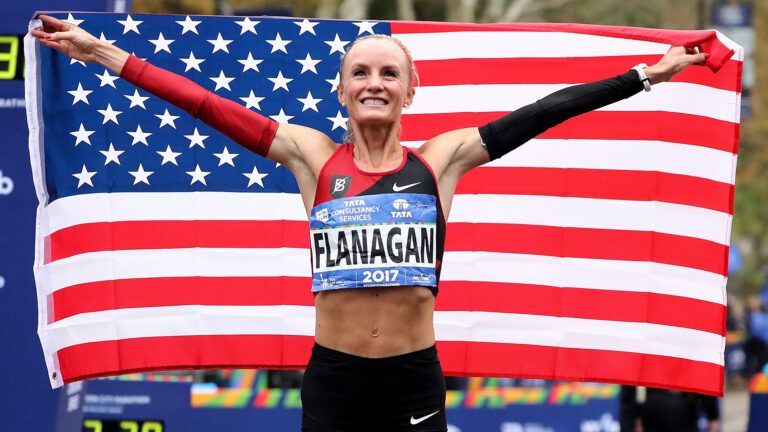 2017 New York Women's Marathon winner Shalane Flanagan