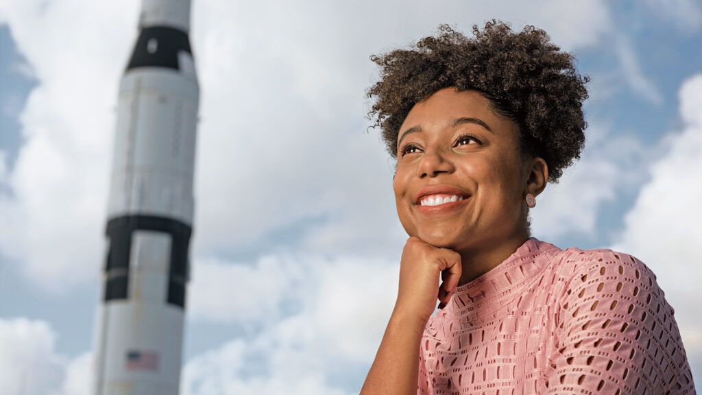 Tiera Guinn Fletcher at the U.S. Space and Rocket Center in Huntsville