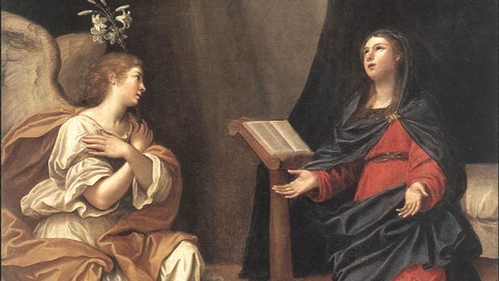 The Annunciation of Mary by Francesco Albani tells the story of women in the Bible