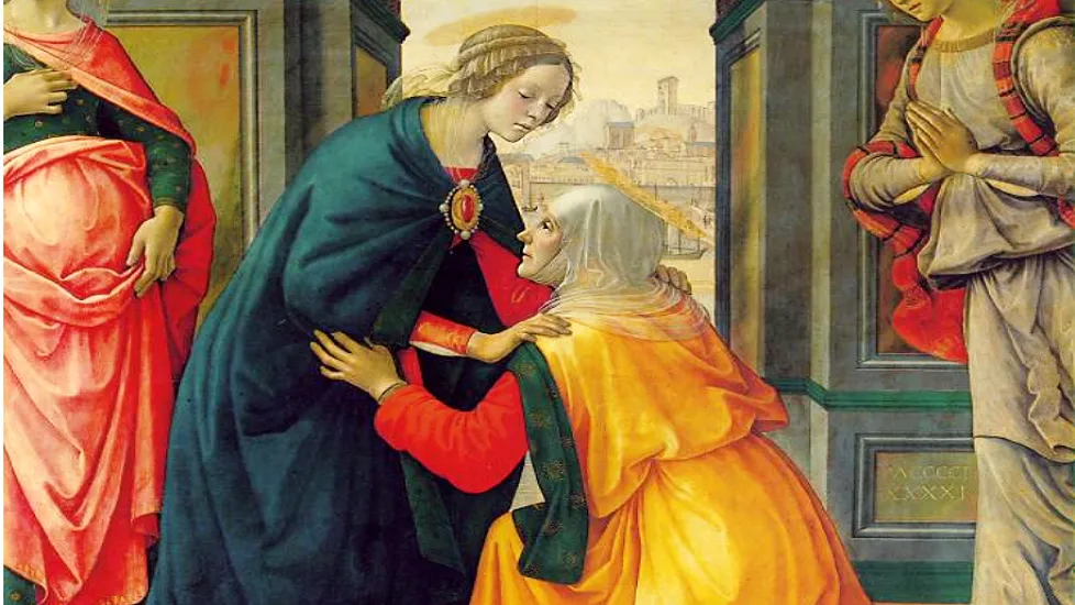 Domenico Ghirlandiao, in 1491 of the Visitation