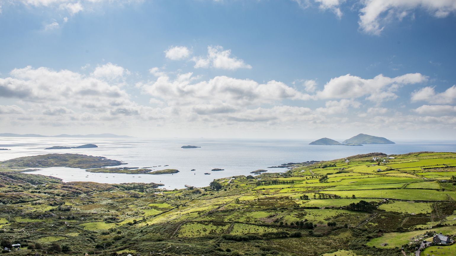 Skelling Islands from Ring of Kerry, Ireland