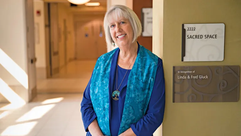 Suzanne today in her role as a hospital chaplain