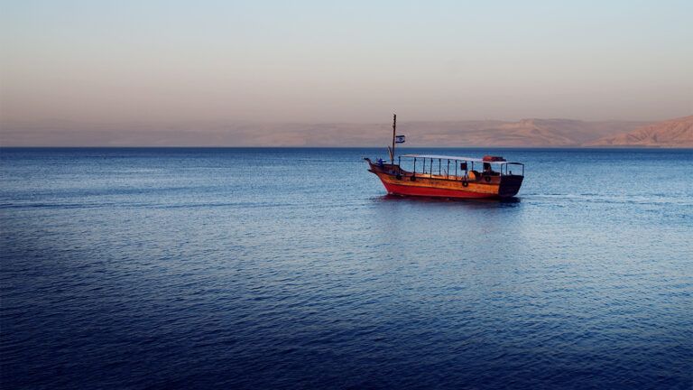Fishing boat on the Sea of Galilee