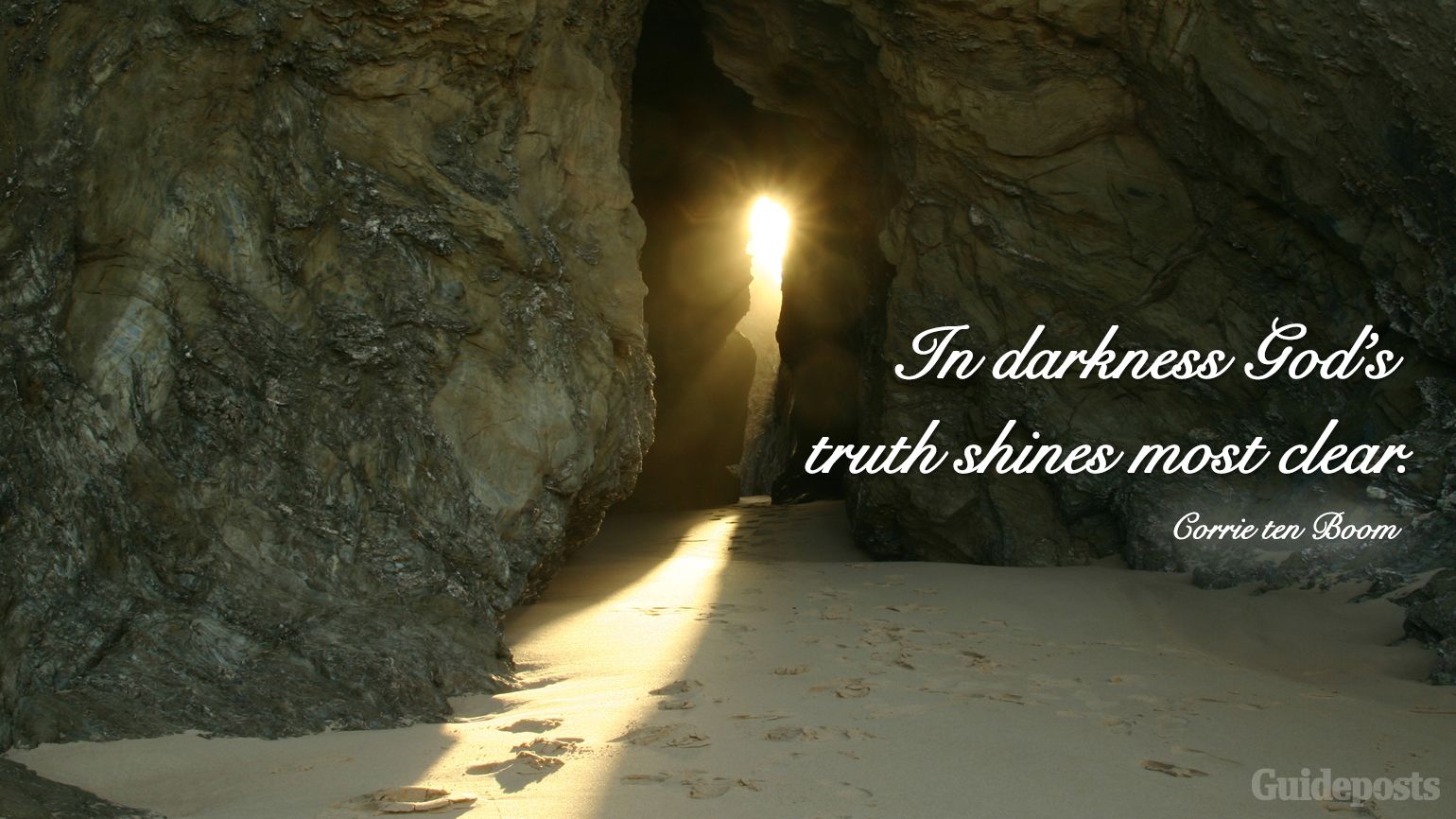 "In darkness God’s truth shines most clear." Inspiring Corrie ten Boom quotes
