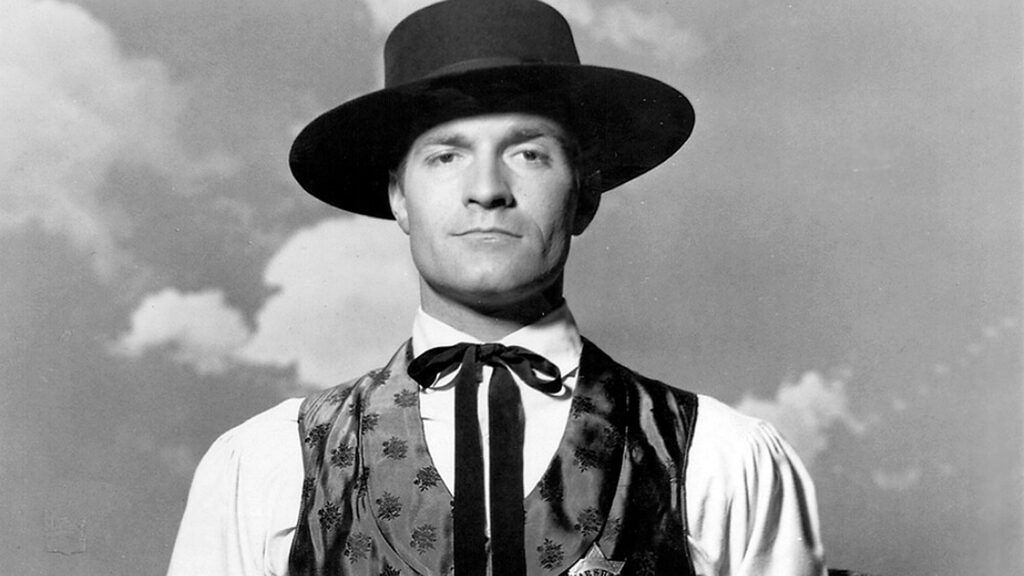Actor Hugh O'Brian in his most famous role, Old West lawman Wyatt Earp