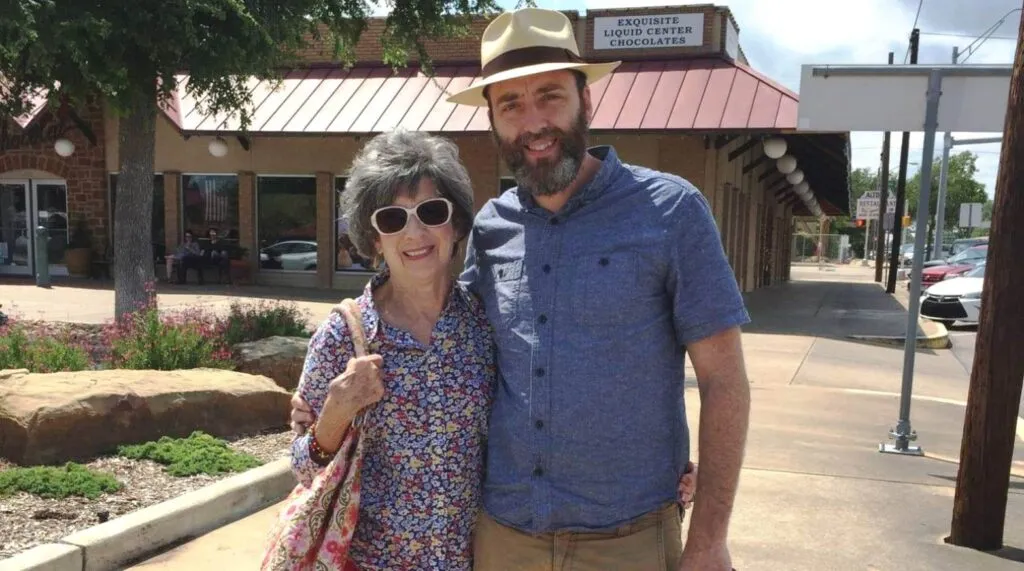 Patton Dodd and his mom