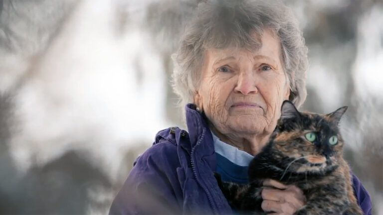 Ruby Stein with her cat, Nikki