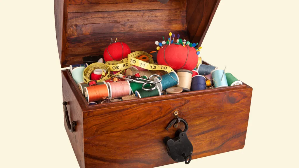 A vintage sewing chest