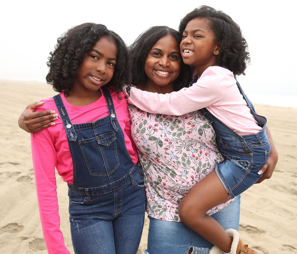 Phnesha Marchette with her daughters Gabby and Gigi