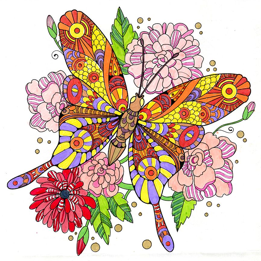 Butterfly colored by Judy Hoffman