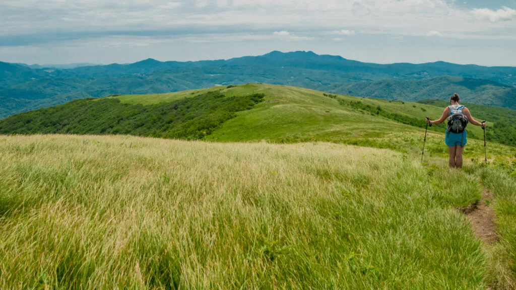 a woman hiking the Appalachian Trail, Getty Images