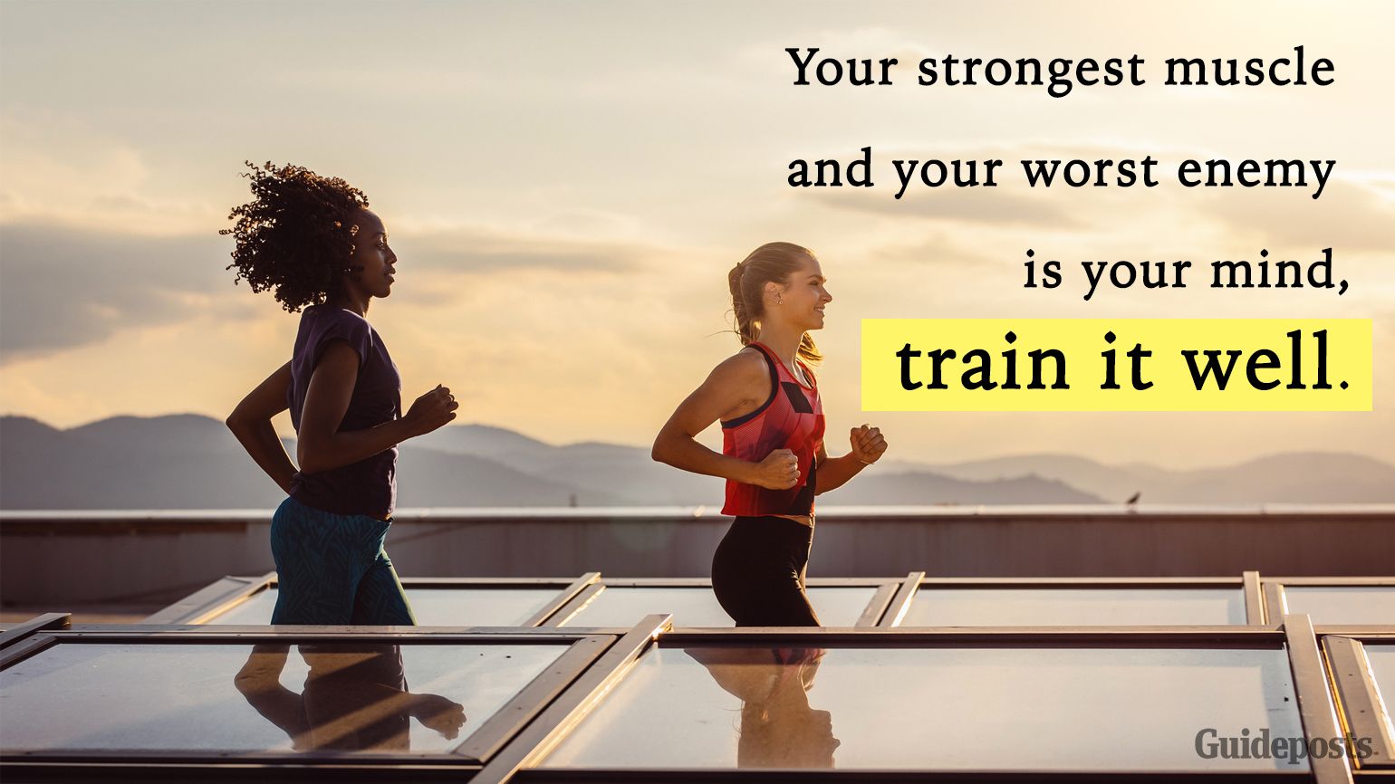 Motivational Quotes Your strongest muscle and your worst enemy is your mind, train it well better living health and wellness living longer living better