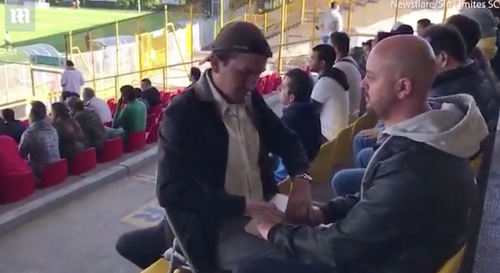 Cesar Daza has invented a way for his friend Jose Gallego, who’s blind and deaf, to enjoy the World Cup.