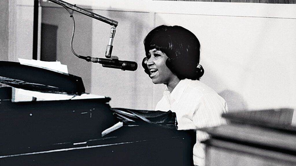 Aretha Franklin in the recording studio