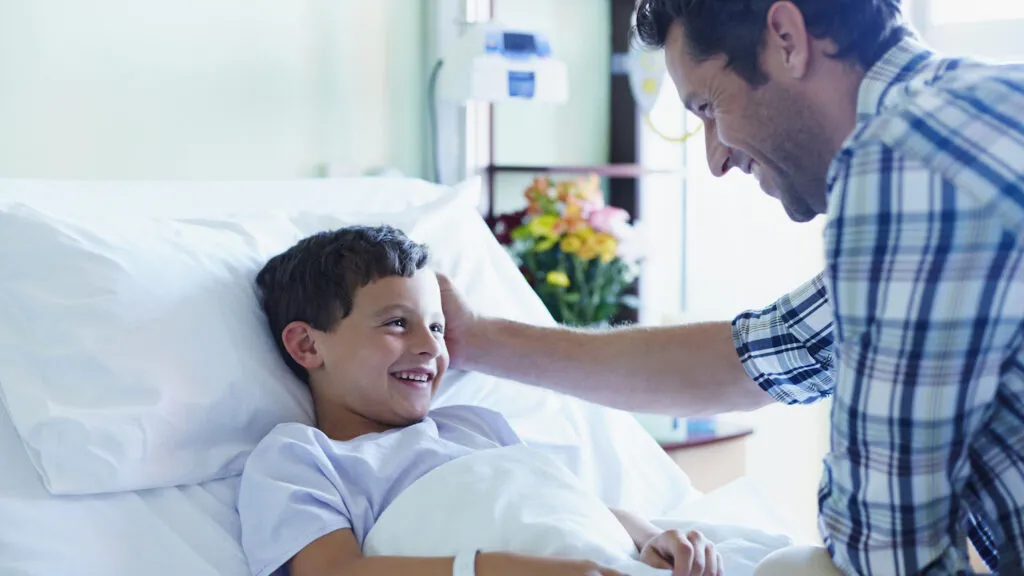 Boy in hospital