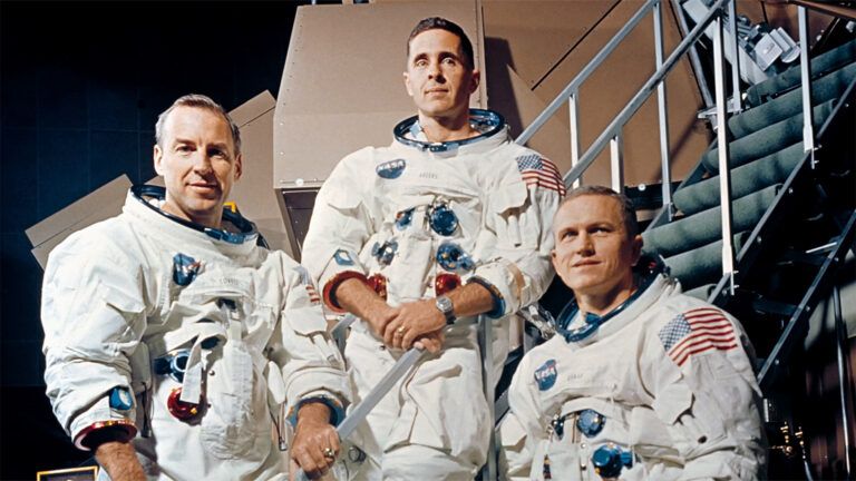 Apollo 8 astronauts James Lovell, William Anders and Frank Borman (from left)