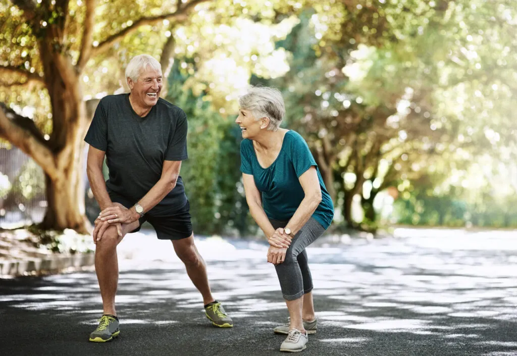 Old people exercising