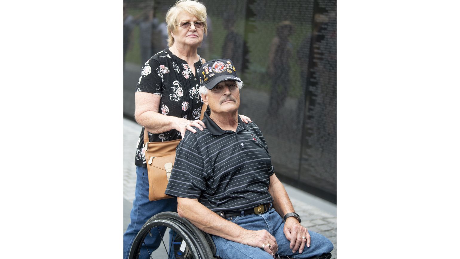 Eddie and Connie visit the Vietnam Veterans Memorial