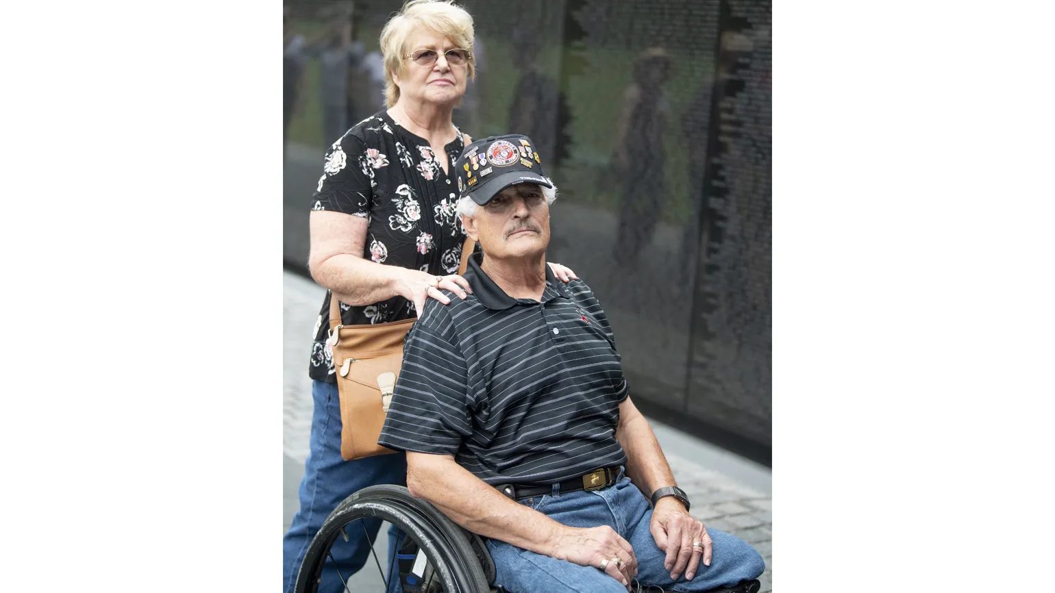 Eddie and Connie visit the Vietnam Veterans Memorial