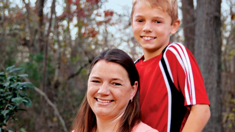 Beth McAllister with her son, Seth.