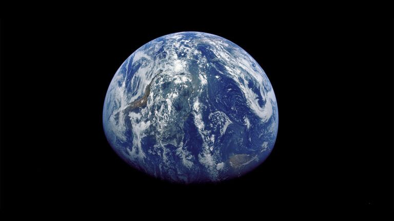 A photograph of Earth taken from space