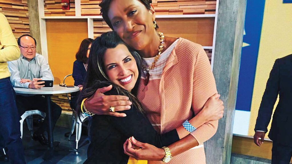 Robin Roberts and Amber on the set of 'Good Morning America'.