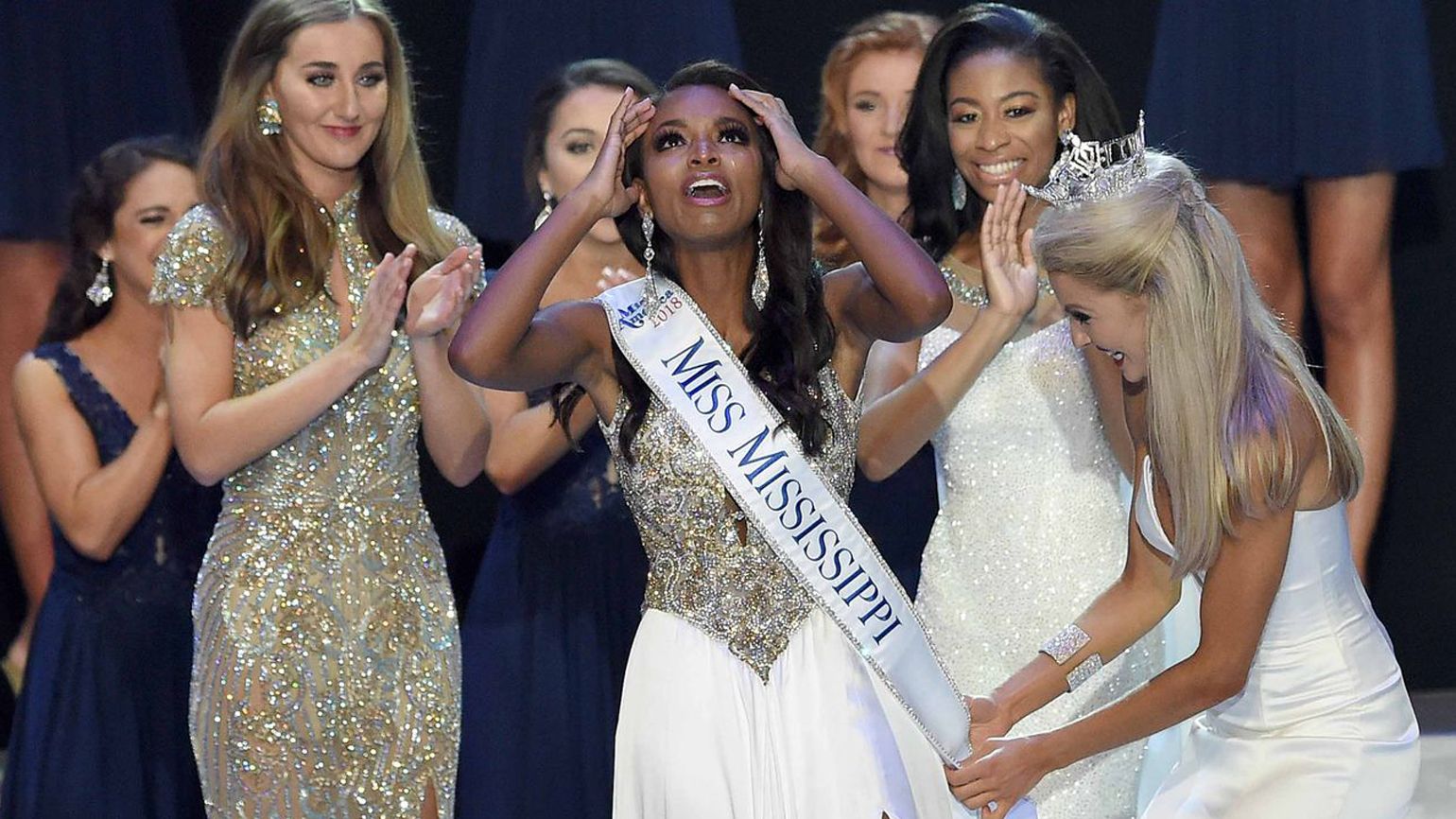 Asya is named Miss Mississippi on June 23, 2018, in Vicksburg, Mississippi