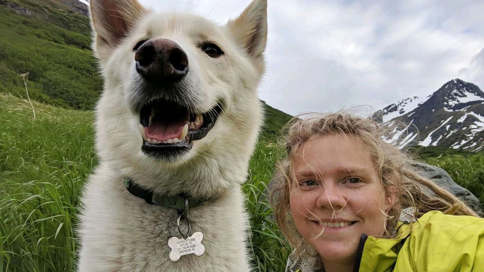 Nanook, a 7-year-old Alaskan husky, helped Amelia Milling when she fell during a hike through Crow Pass and then again crossing Eagle River near Anchorage, Alaska in June, 2018. Milling, 21, is deaf, and was on a 3-day hike 30 miles south of Anchorage. Alaska, a few miles in, her hiking poles snapped, sending her 300 feet down the mountain.
