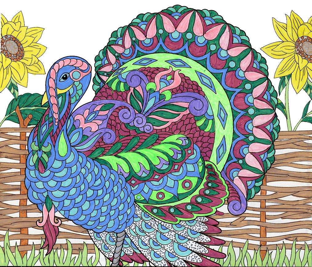 A turkey colored by Karen Geanacopoulos, Milford, Connecticut