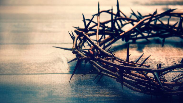 Crown of thorns on Good Friday