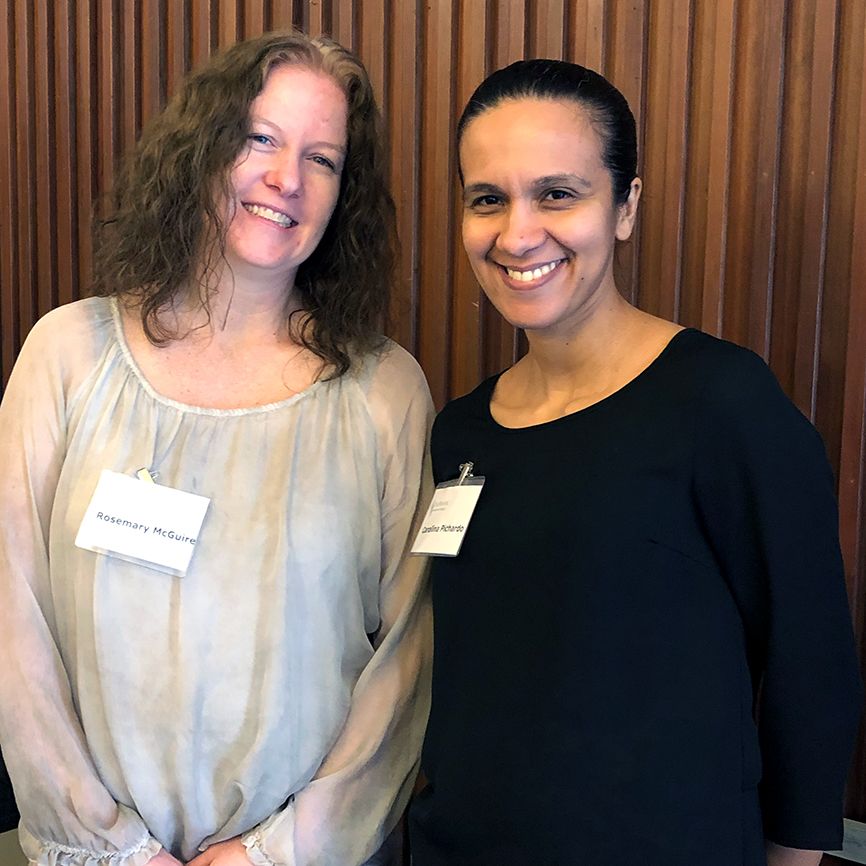 Rosemary McQuire (left) and Carolina Pichardo were among the Guideposts staffers who volunteered for this year's event.