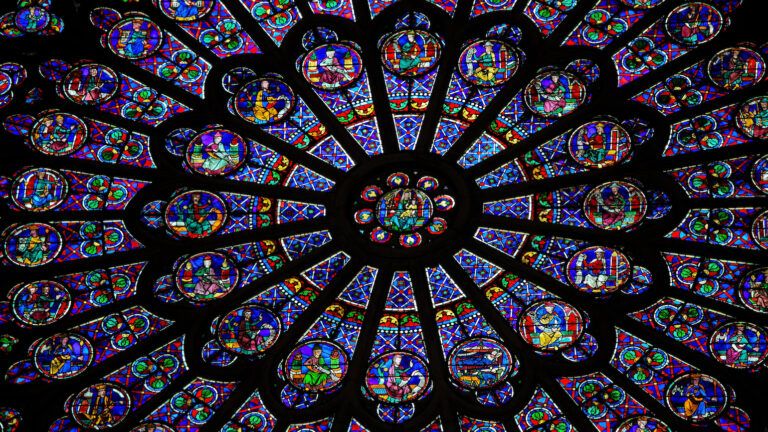 Rose window at Cathedral of Notre-Dame