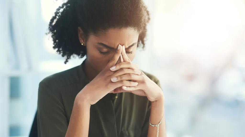 A woman dealing with stress