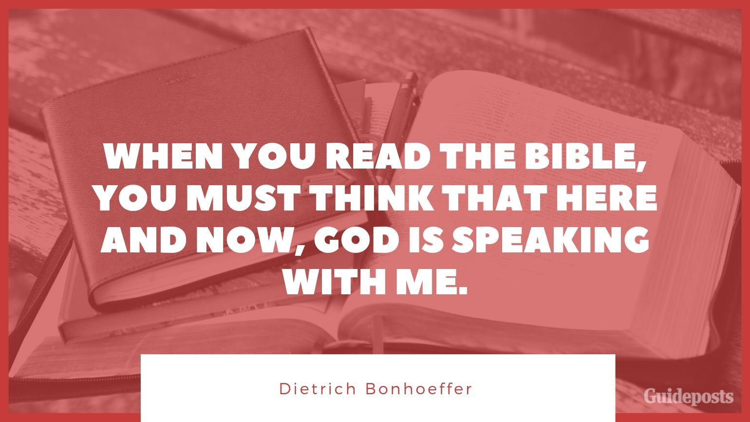 7 Inspiring Quotes from Dietrich Bonhoeffer German Pastor When you read the Bible, you must think that here and now, God is speaking with me." Inspiration Inspirational Stories of Faith