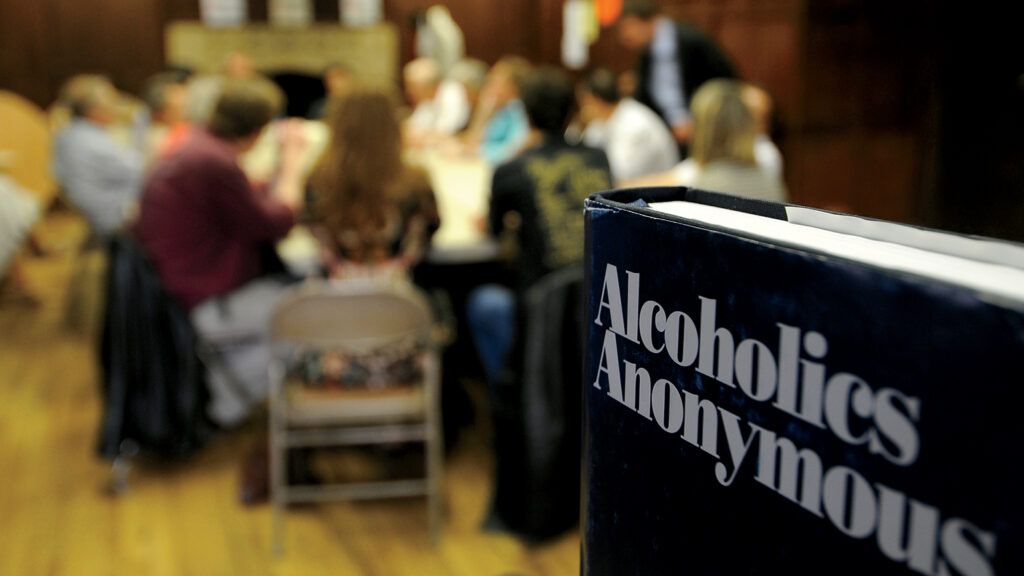 An Alcoholics Anonymous meeting