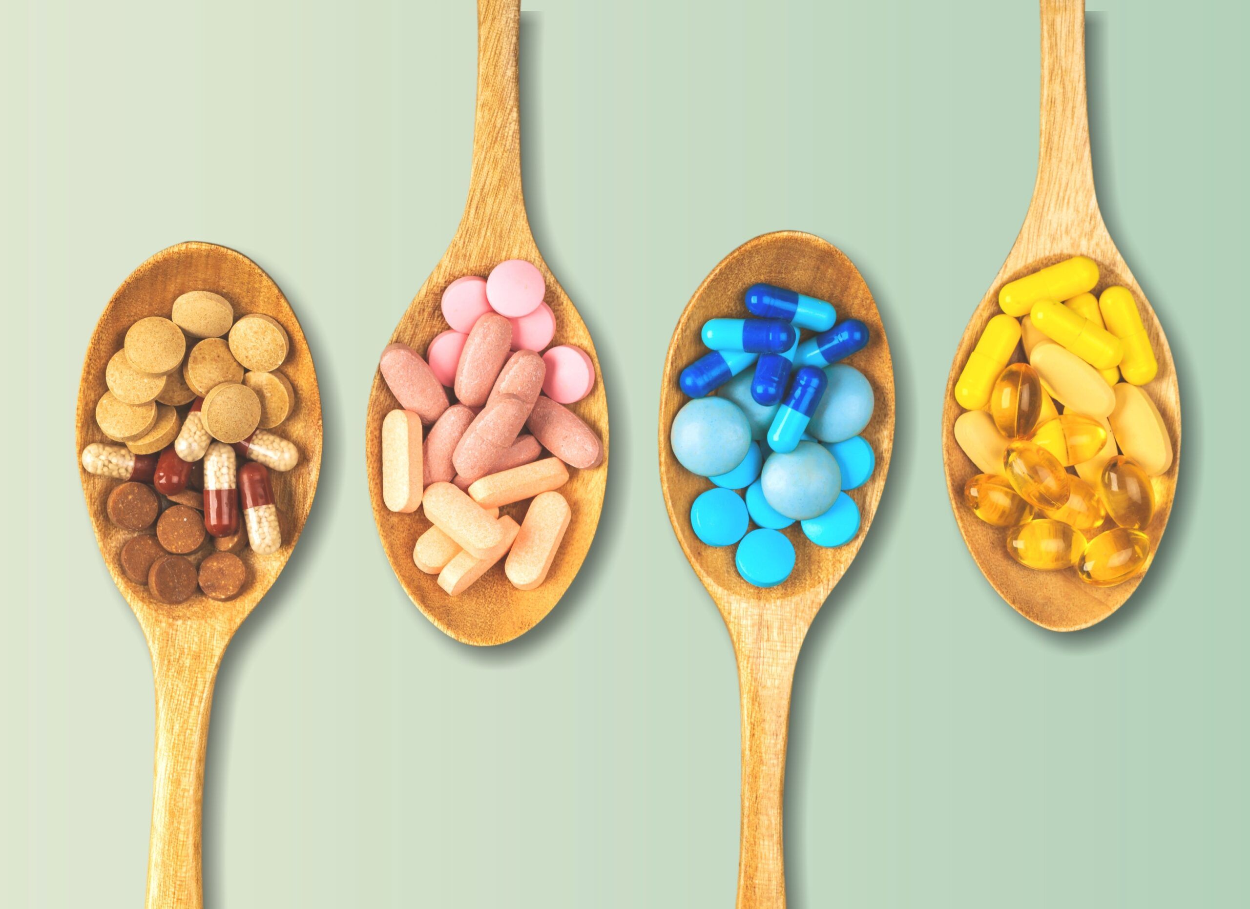 Spoons with vitamins