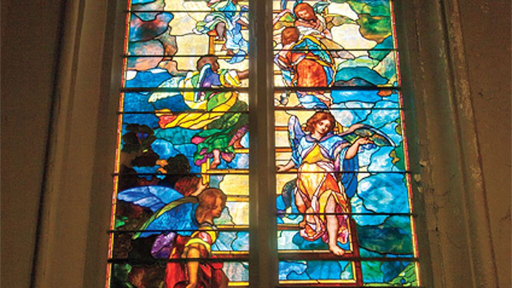 Stained glass window at Grace Church